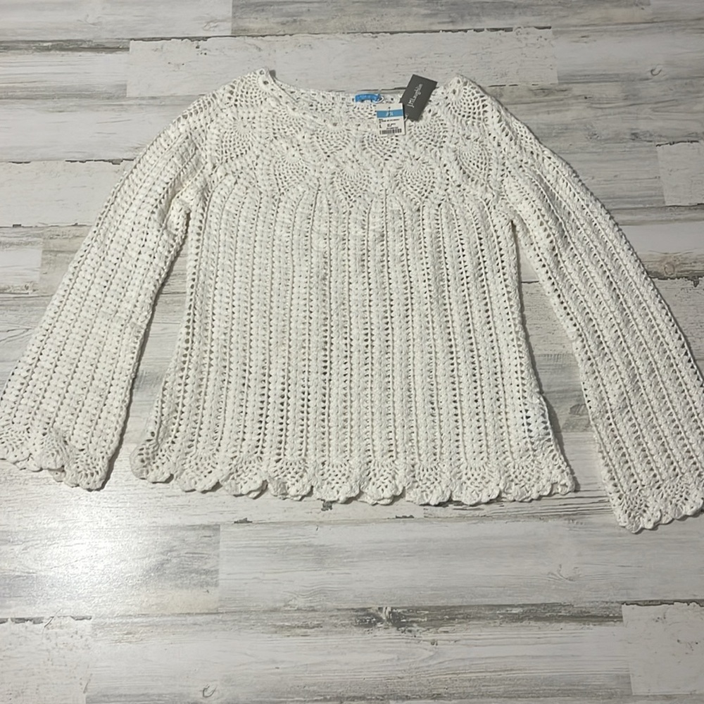 J.McLaughlin Shellona Crocheted Sweater Size Large NWT - Picture 4 of 11
